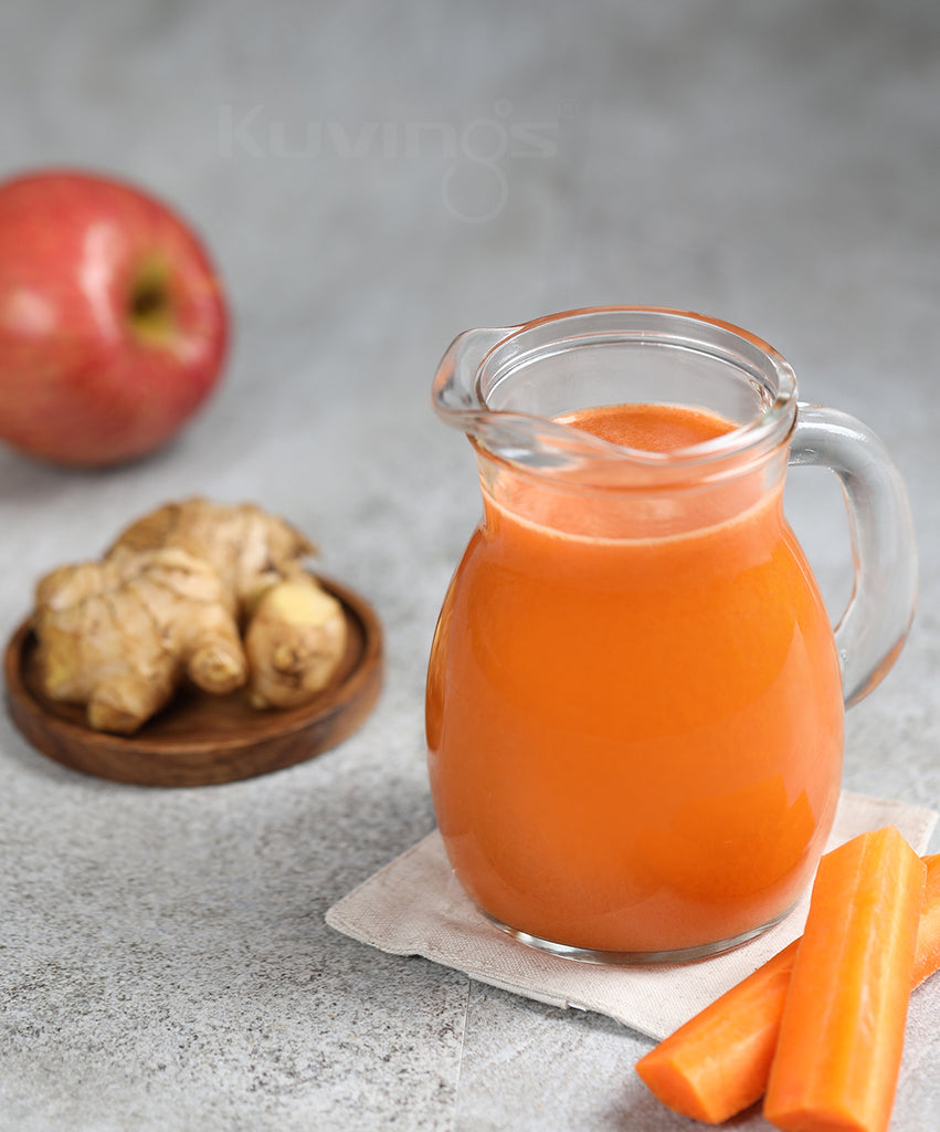 Sweet Carrot Juice with Ginger Fragrance